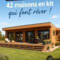 Vue d'ensemble de maisons en kit modernes dans un environnement paisible.