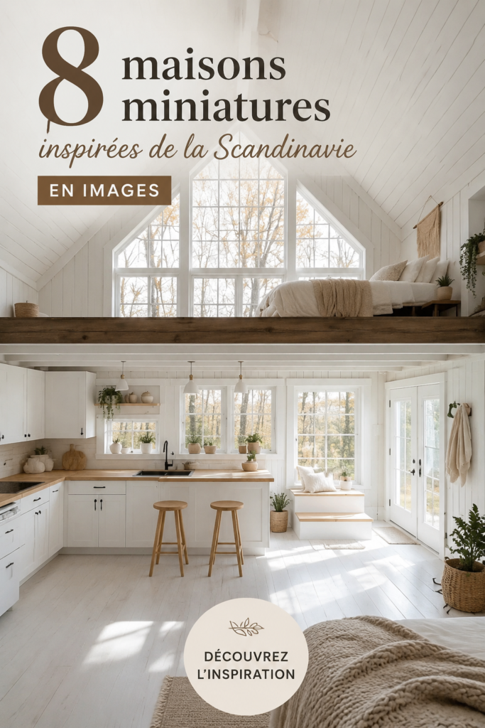 Une maison scandinave moderne et élégante dans un environnement naturel.