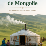 Un panorama des steppes infinies de Mongolie sous un ciel bleu