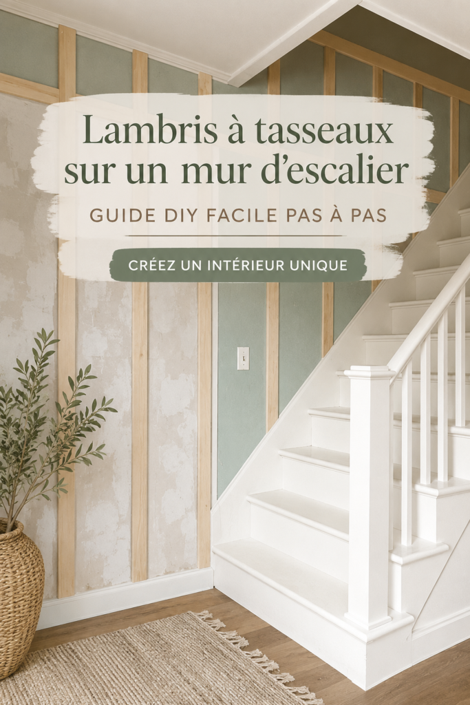 Un escalier décoré avec un mur en bois, apportant chaleur et style au foyer
