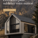 Exemple de maison avec un revêtement moderne et accueillant, mettant en valeur le style actuel.