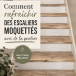 Escaliers rénovés avec une peinture moderne et élégante