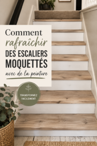 Escaliers rénovés avec une peinture moderne et élégante
