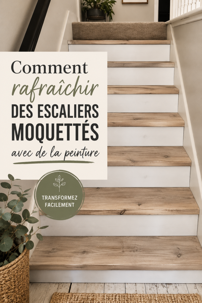 Escaliers rénovés avec une peinture moderne et élégante
