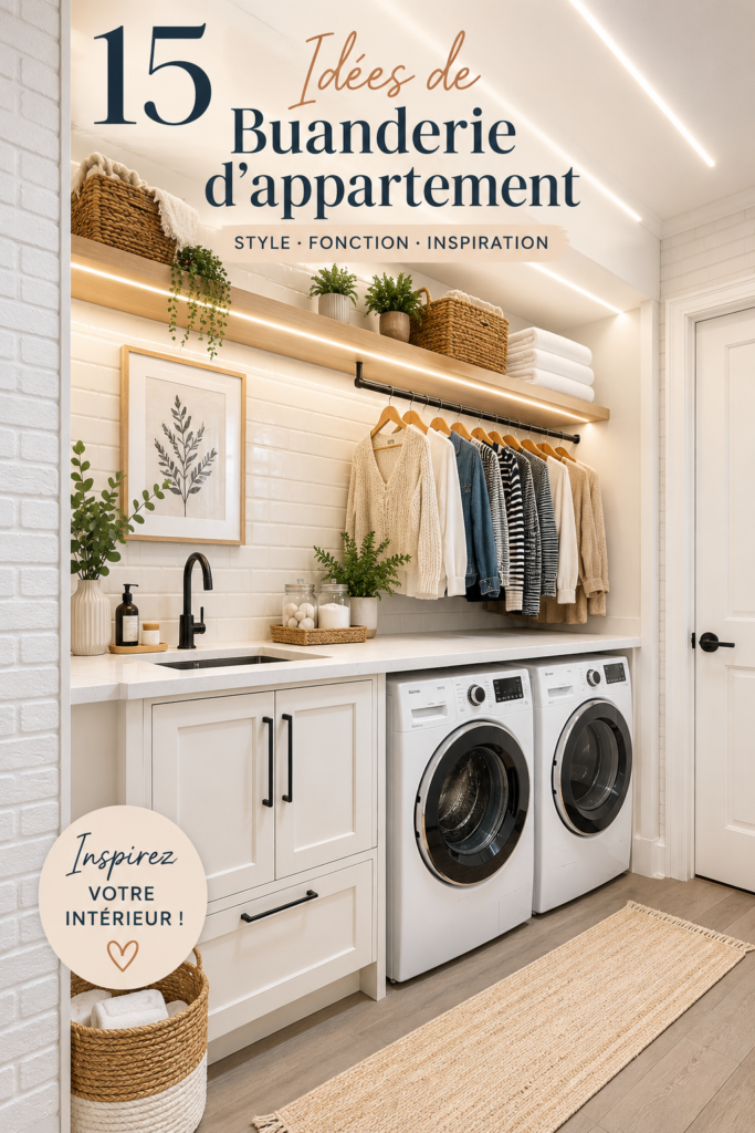 Un placard à linge optimisé avec des étagères et des paniers de rangement dans un petit appartement.
