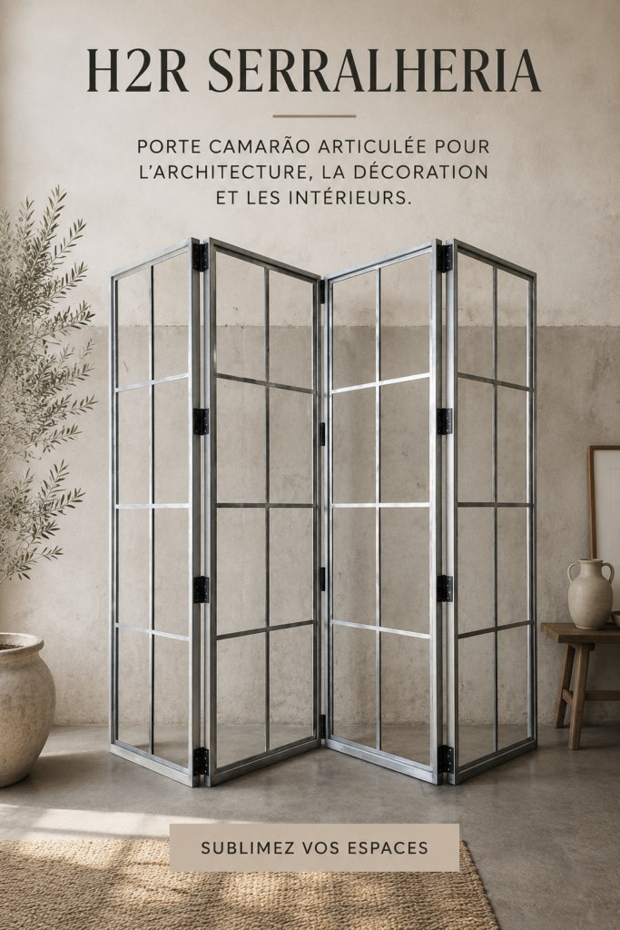 Intérieur moderne avec une grande porte coulissante en verre