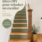 Escalier avant et après relooking avec peinture ornée