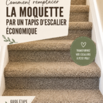 Un escalier décoré avec un tapis de marche élégant et pratique