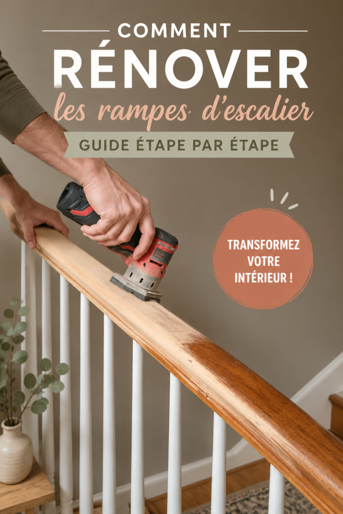 Rénovation de rampes d'escalier en bois avec une belle finition