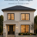Intérieur de maison avec une décoration moderne classique, alliant élégance et confort.