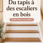 Escalier en bois rénové avec style