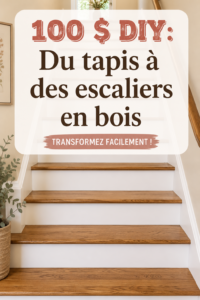 Escalier en bois rénové avec style