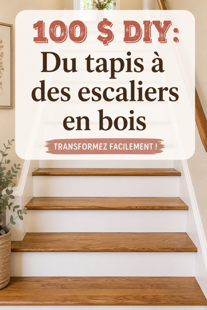 Escalier en bois rénové avec style