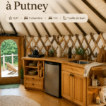 Tiny house cosy à Putney, montrant un design moderne et fonctionnel