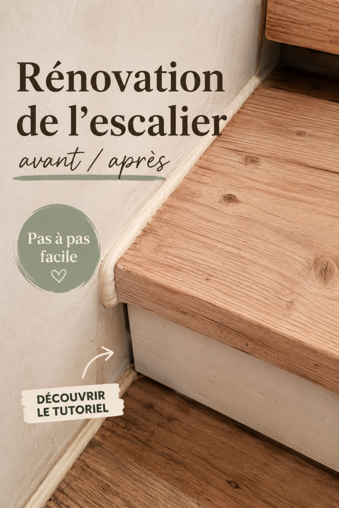 Escalier modernisé avec une touche chaleureuse et élégante