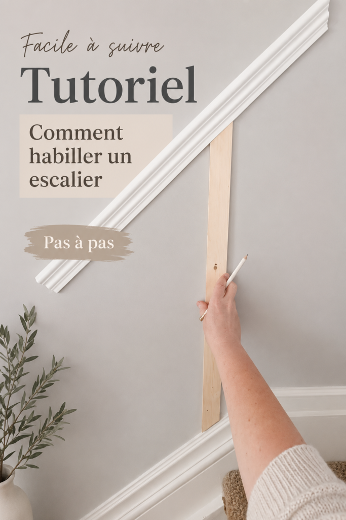 Un escalier élégant habillé de panneaux en bois, créant une atmosphère chaleureuse et accueillante.