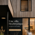 illustration d'une villa bioclimatique moderne et respectueuse de l'environnement
