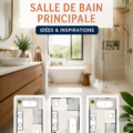 Une salle de bain moderne avec un agencement fonctionnel et esthétique.