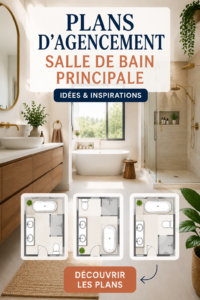 Une salle de bain moderne avec un agencement fonctionnel et esthétique.