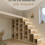 Aménagement d'une chambre avec mezzanine et lit sur mesure