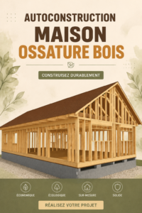 Une maison en ossature bois en construction