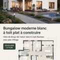 Bungalow moderne en style Bauhaus avec toit plat