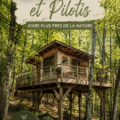 Cabanes modernes dans un jardin verdoyant