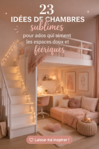 Chambre d'adolescente aux couleurs douces et apaisantes