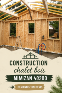 Chalet en bois construit dans un cadre naturel à Mimizan