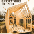Illustration d'une cabane en bois en pleine nature