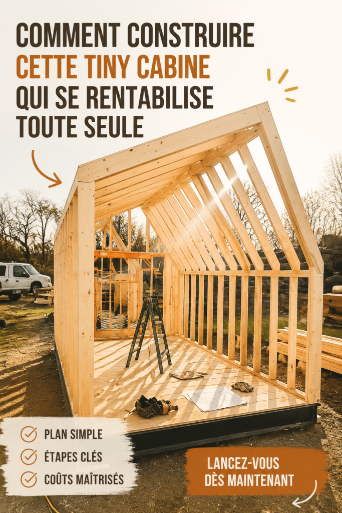 Illustration d'une cabane en bois en pleine nature