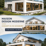 Intérieur moderne avec des lignes épurées et des matériaux contemporains.