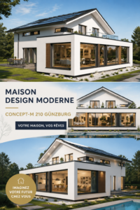 Intérieur moderne avec des lignes épurées et des matériaux contemporains.