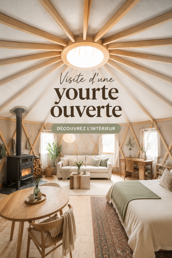 Visite d'une yourte chaleureuse en pleine nature