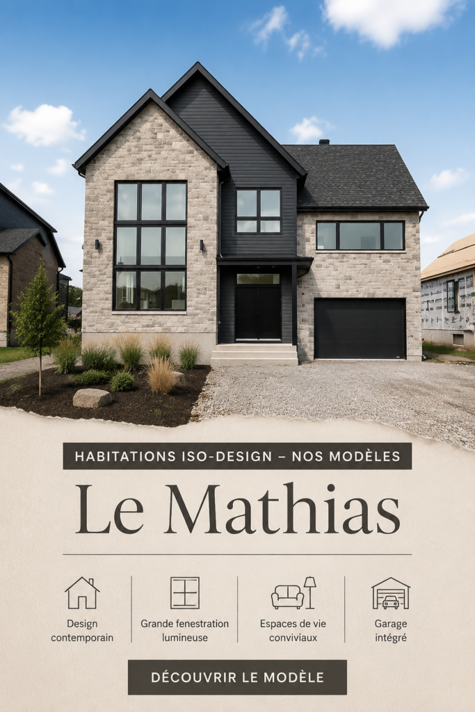 Modèle Mathias d'Habitations Iso-Design, une maison moderne et accueillante.
