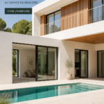 Vue extérieure de la maison AS par Jorge Bibiloni, mettant en avant son design moderne et accueillant.