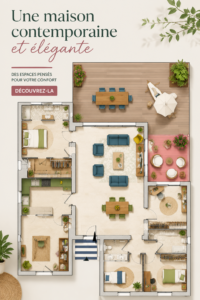 Maison contemporaine avec un design élégant et moderne