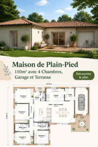 Maison de plain-pied de 110m² à vendre avec 4 chambres et garage à Saint-Hilaire-de-Riez