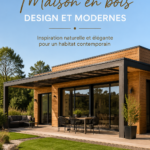Photo d'une maison en bois moderne avec un design épuré et accueillant
