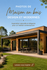 Photo d'une maison en bois moderne avec un design épuré et accueillant