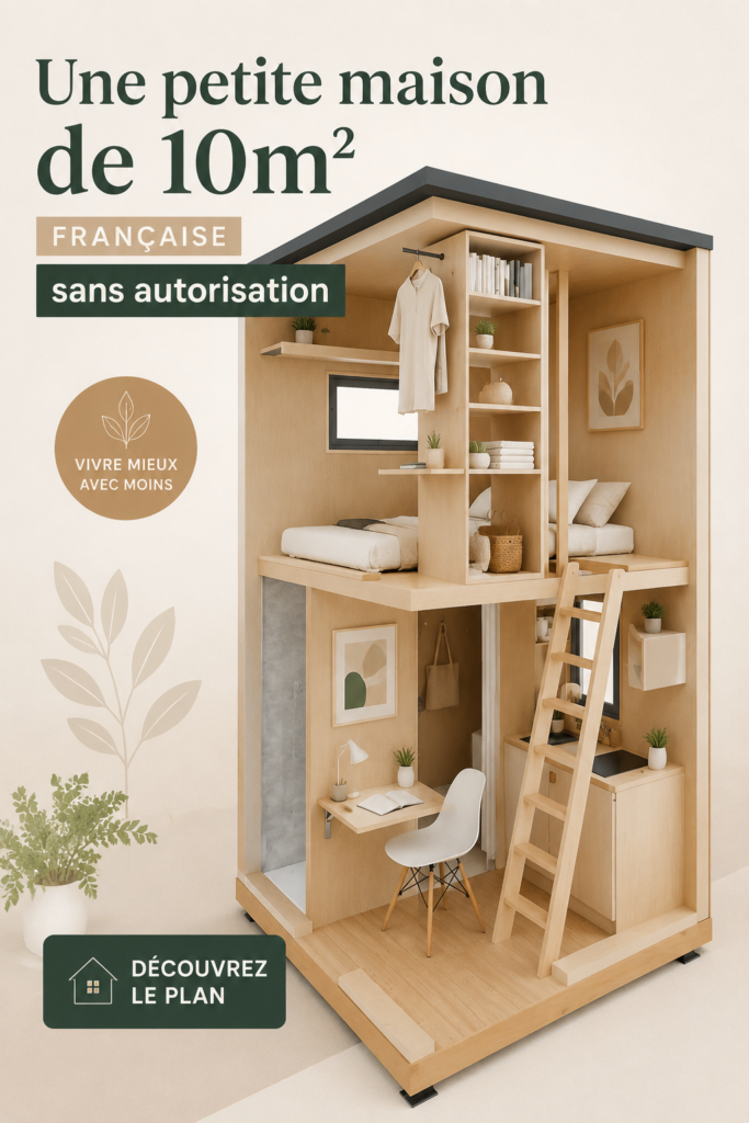 Petite maison de 10m2 au design moderne et chaleureux.