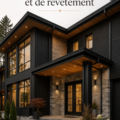 Façade de maison moderne combinant pierre et bardage en bois
