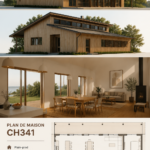 Plan de maison moderne CH341 avec un design accueillant