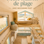 Tiny house chaleureuse au bord de la plage, avec une vue superbe sur la mer.