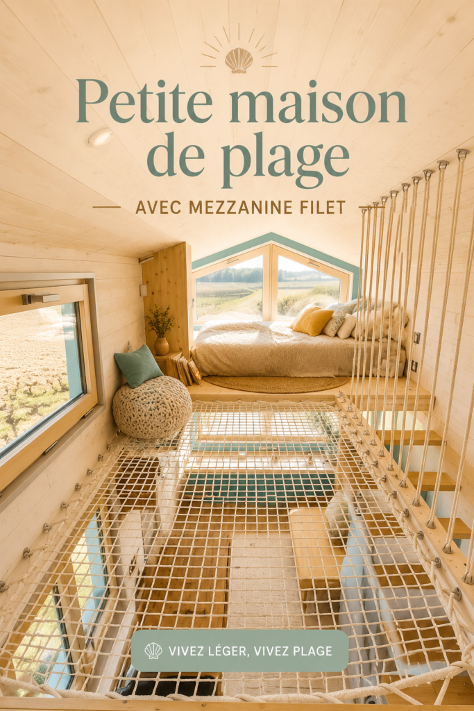 Tiny house chaleureuse au bord de la plage, avec une vue superbe sur la mer.