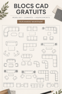 Blocs CAD gratuits pour concevoir des tables modernes