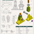 Modèle 3D d'un treuil créé sous SolidWorks