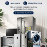 Appareils électroménagers modernes dans une cuisine élégante.