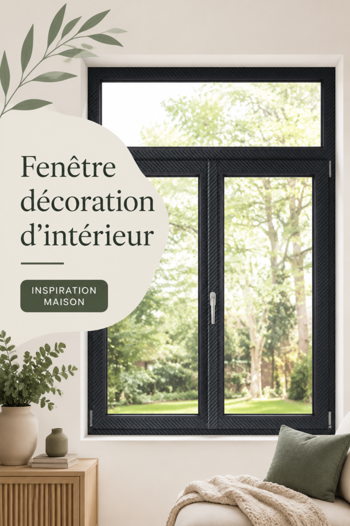 Fenêtres décorées avec des rideaux chaleureux et des plantes d'intérieur.