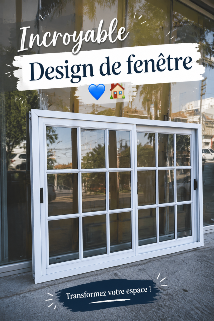 Design élégant de fenêtres modernes dans une maison rénovée